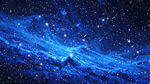 蓝色星空高清背景图