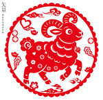 羊年窗花静电贴装饰画
