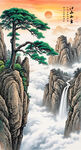 迎客松壁画