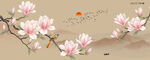 玉兰花背景墙