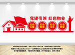 党建引领红色物业文化墙