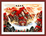 鸿运当头山水国画