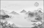 意境水墨山水画