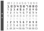 数字字体样式展示图标
