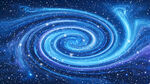 蓝色旋涡星空吊顶天花