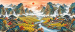 山水国画风景图