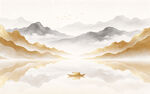 意境水墨山水画