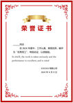 荣誉证书模板