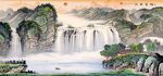 山水画流水生财