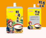 古典醇香豆浆吸嘴袋包装分层文件