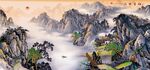 水墨山水风景图