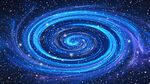 蓝色星空宇宙图片