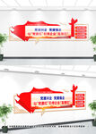 以党建红引领企业发展红文化墙