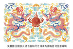 中国龙线描龙包装龙礼盒龙标签龙