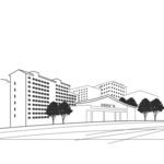 城市建筑线稿
