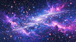 梦幻绚丽的璀璨星空