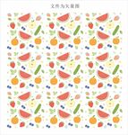西瓜草莓蓝莓雪梨黄瓜叶子