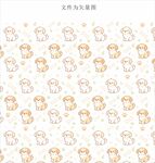 小狗骨头印花