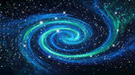 蓝绿星空旋涡
