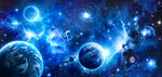 太空星球宇宙星空银河宇航员背景