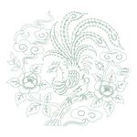 中国风凰花卉纹样图案花鸟矢量图
