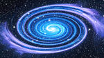 蓝紫色宇宙星空旋涡吊顶