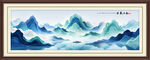 新中式水墨山水画