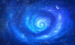 蓝色漩涡星空