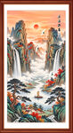 竖幅山水画
