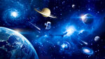 太空星球宇宙黑洞宇航员星空背景