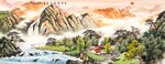 山水国画风景图