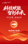 红色会议活动指引牌