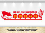 五个引领文化墙