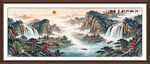 客厅山水装饰背景画