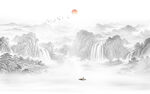 山水背景墙