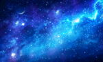 蓝色宇宙星空背景图