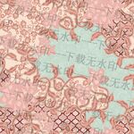 复古粉调花卉纹样