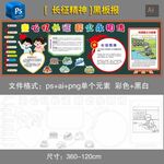 长征黑板报教室环创布置