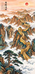 万里长城玄关装饰画