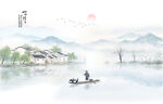 水墨江南水乡