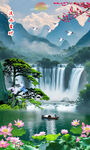 玄关山水风景画