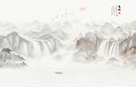 山水水墨画