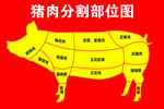 猪肉分割部位图