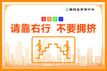 校园上下楼靠右行防拥挤安全提示