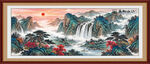 旭日东升山水装饰画壁画