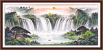 国画江山如画 客厅山水画