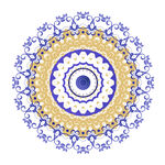 米蓝色古典花纹图案