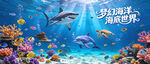 海豚海底世界背景图