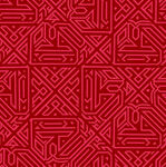 红底中式传统吉祥暗纹循环图