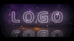 紫色霓虹粒子LOGO片头